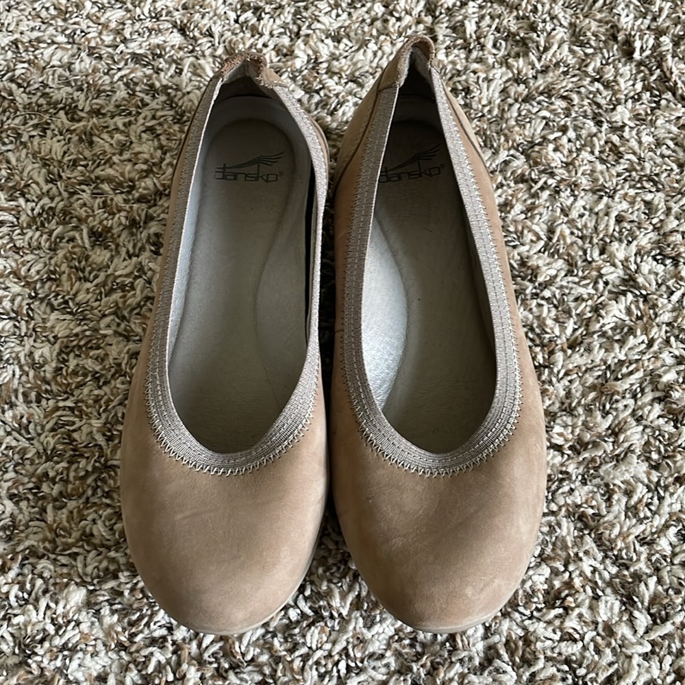 Dansko Kristen Ballet Flats in tan suede